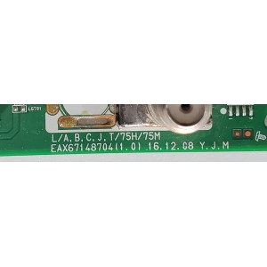 MAIN PARA TV LG ORIGINAL / NÚMERO DE PARTE EBT65037303 / EAX67148704 / 65037303 / DISPLAY ST5461B03-6 VER.2.1 / MODELO 55LJ5400-UA / 55LJ5400-UA.BWMCLJR	